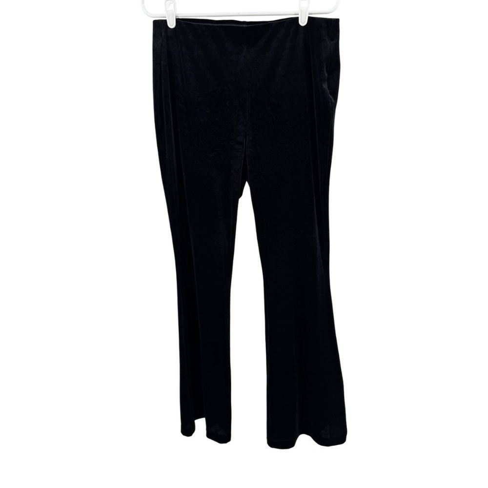Old Navy High-Rise Velvet Velour Flare Pants Black L casual work stretch